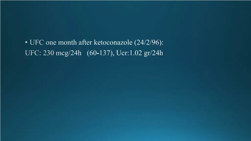 ufc one month after ketoconazole