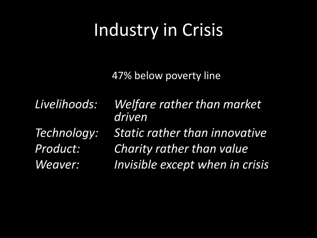 industry in crisis