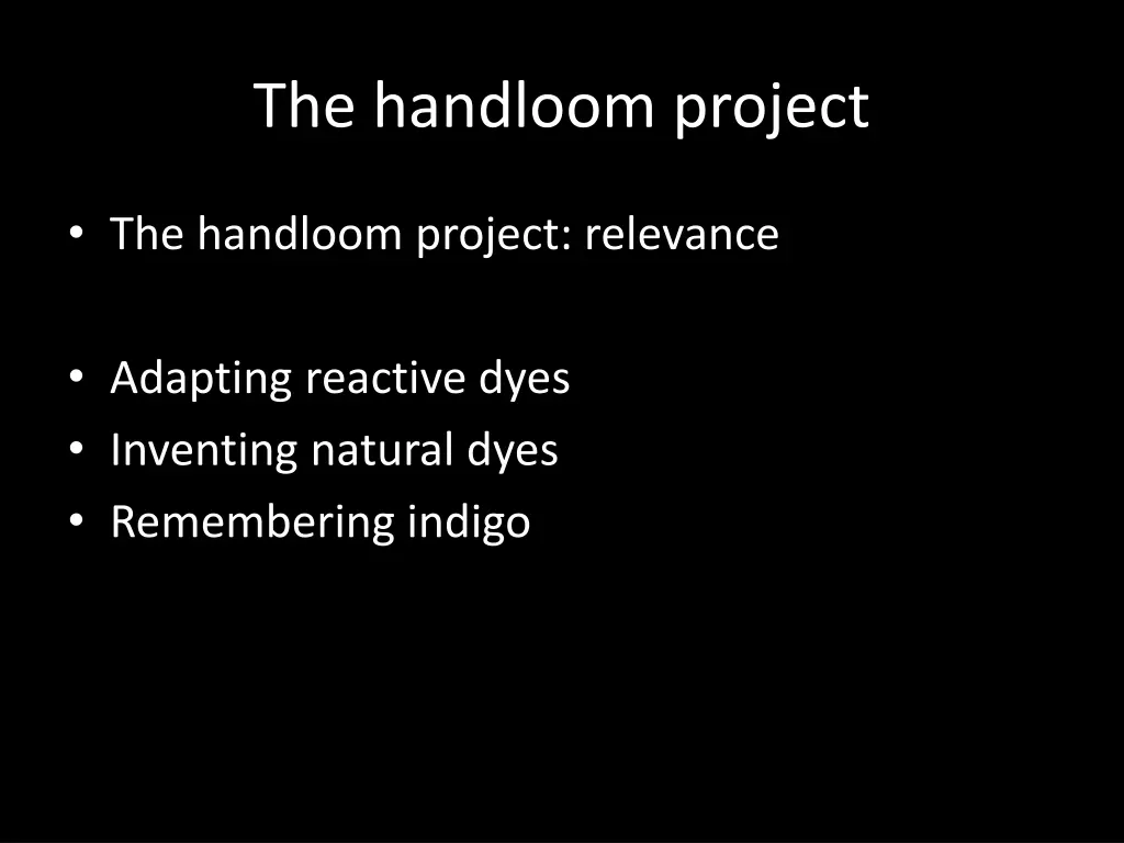 the handloom project