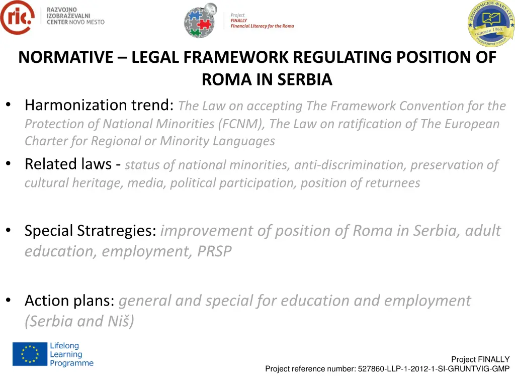 normative legal framework regulating position