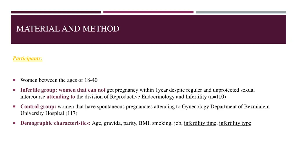 materialand method