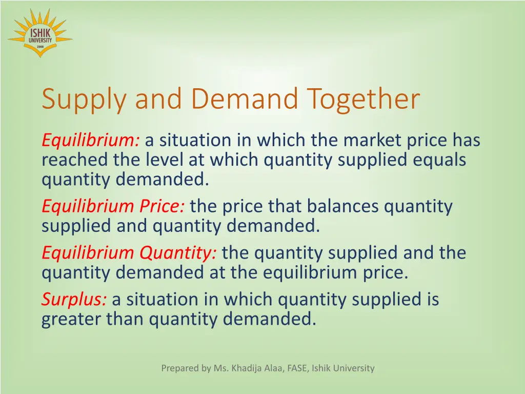 supply and demand together