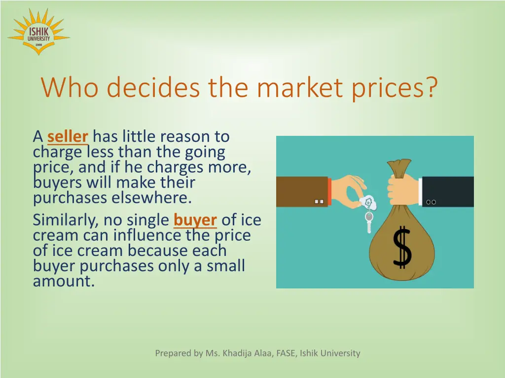 who decides the market prices