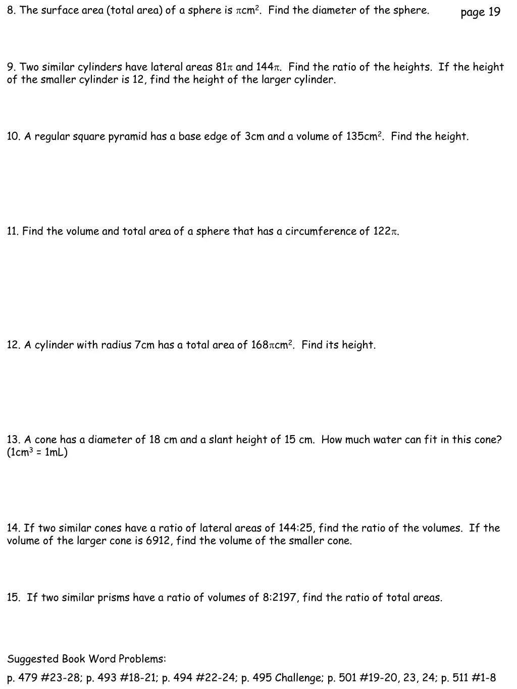 8 the surface area total area of a sphere