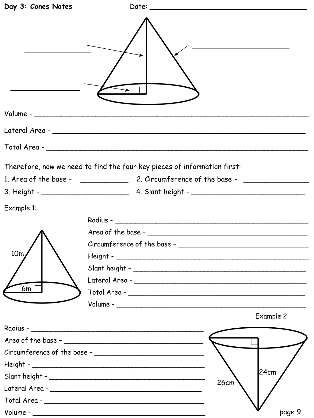 day 3 cones notes