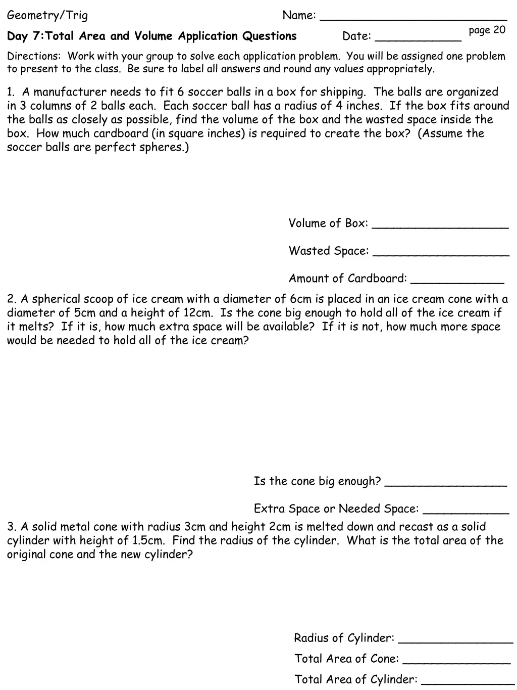 geometry trig day 7 total area and volume