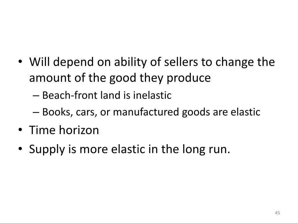 will depend on ability of sellers to change