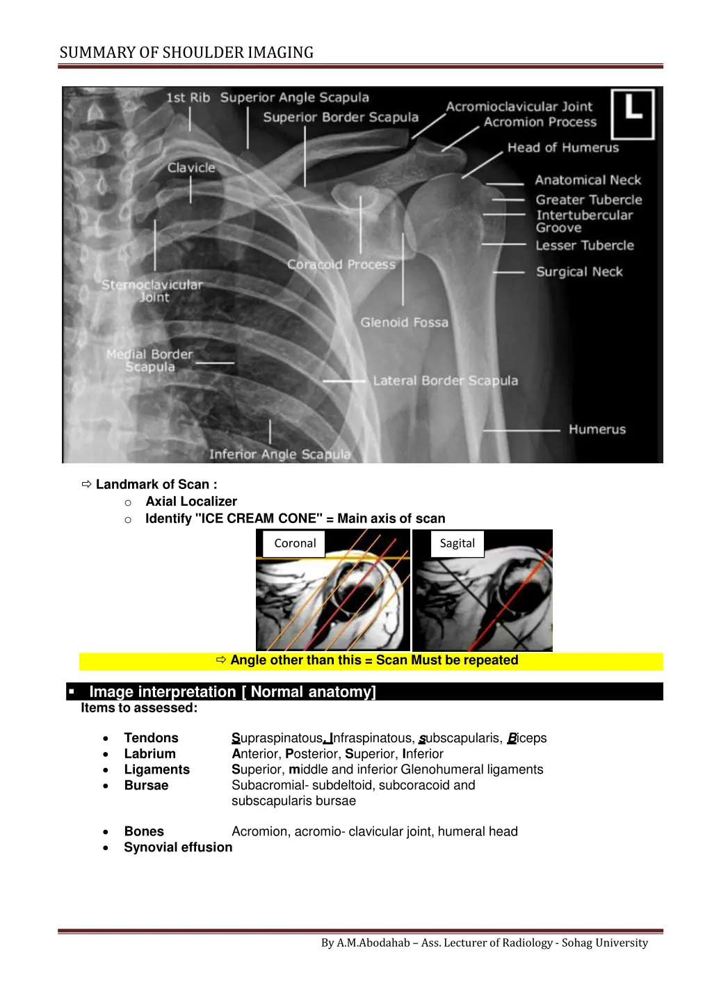 summary of shoulderimaging 1