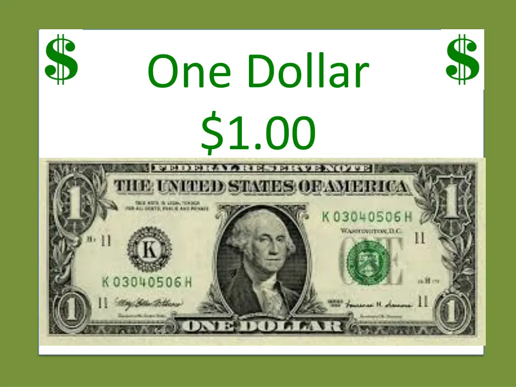 one dollar 1 00