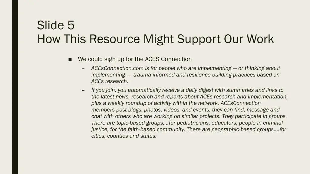 slide 5 how this resource might support our work