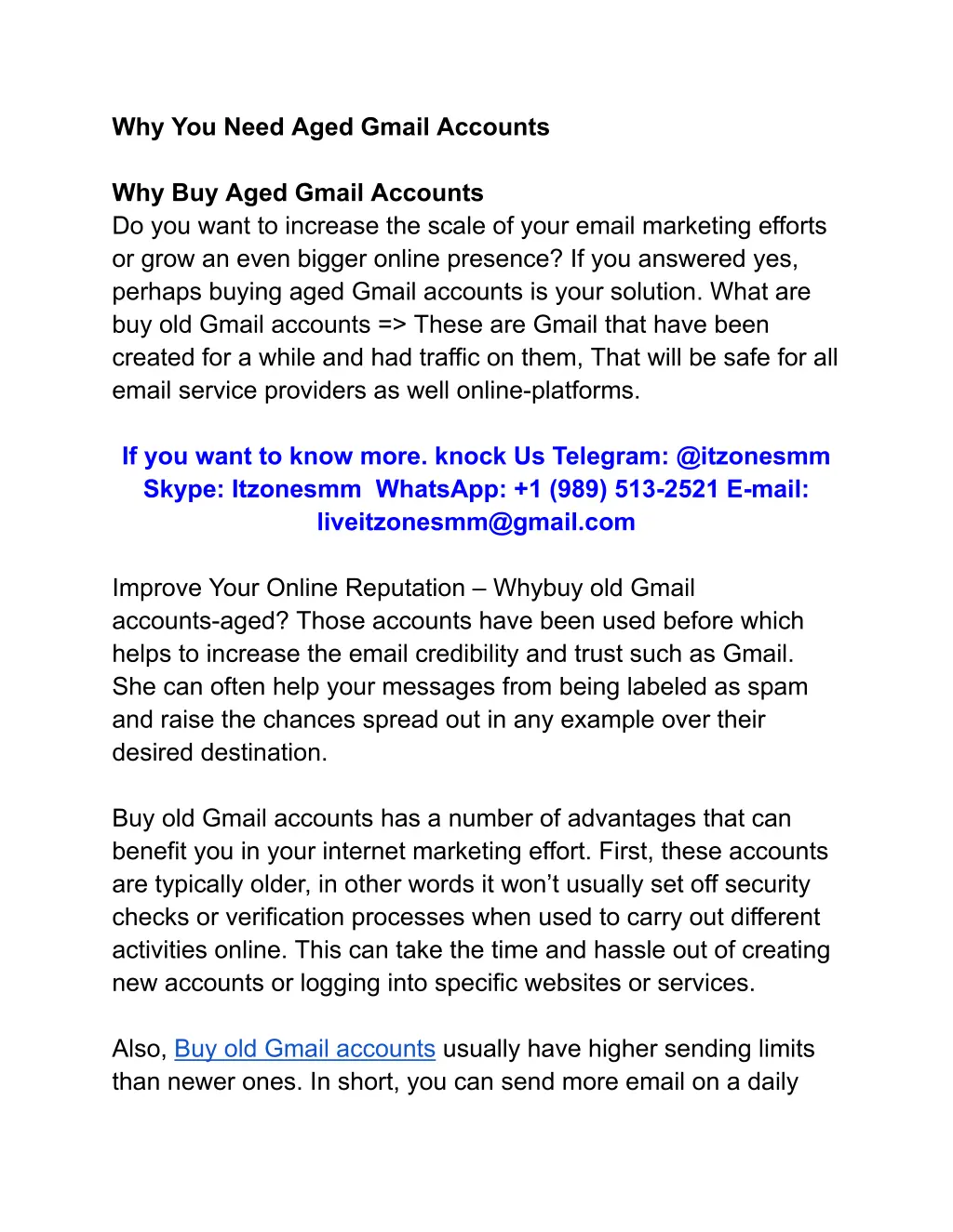 why you need aged gmail accounts