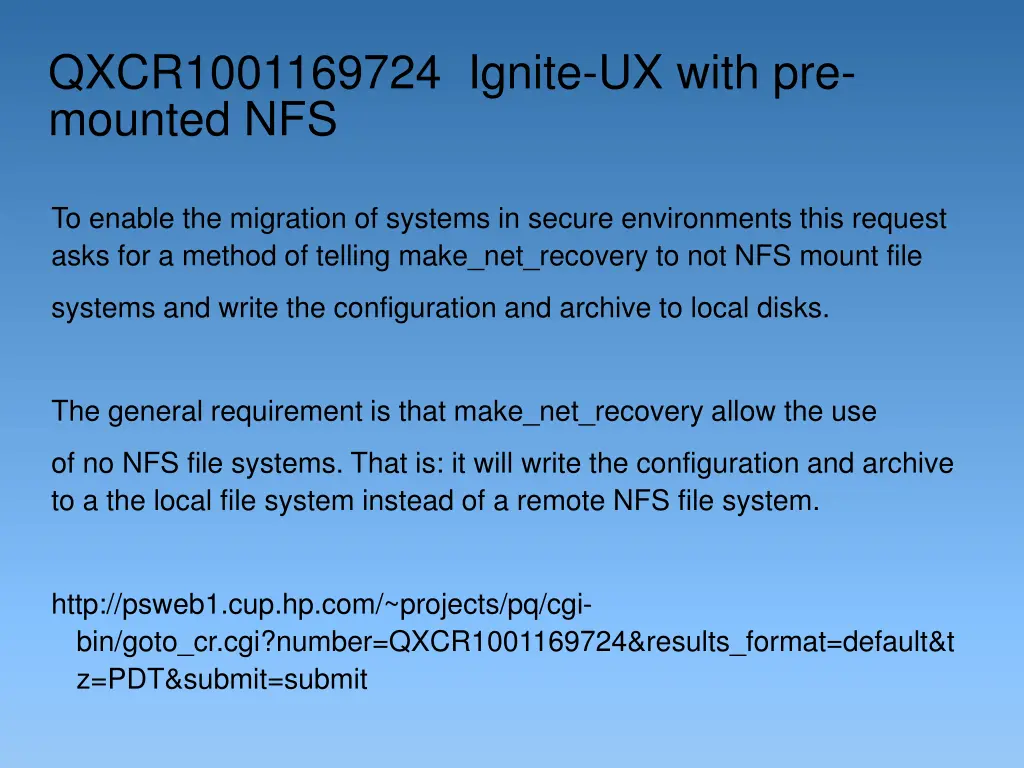 qxcr1001169724 ignite ux with pre mounted nfs