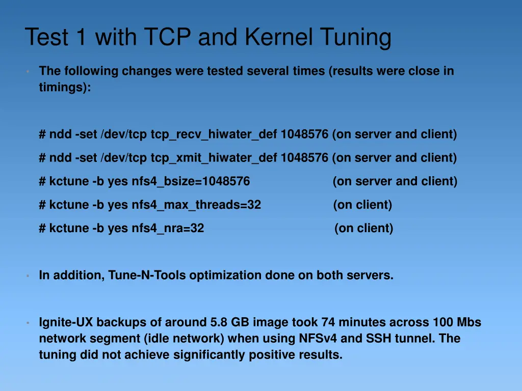 test 1 with tcp and kernel tuning