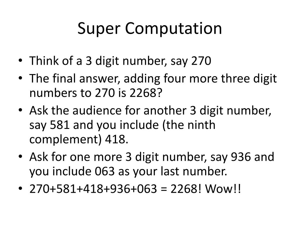 super computation