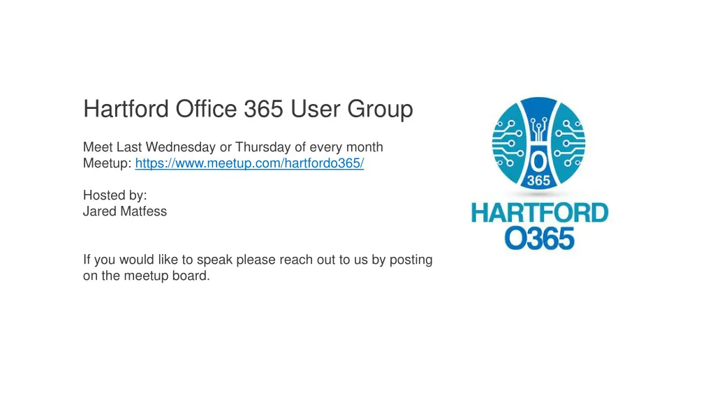 hartford office 365 user group