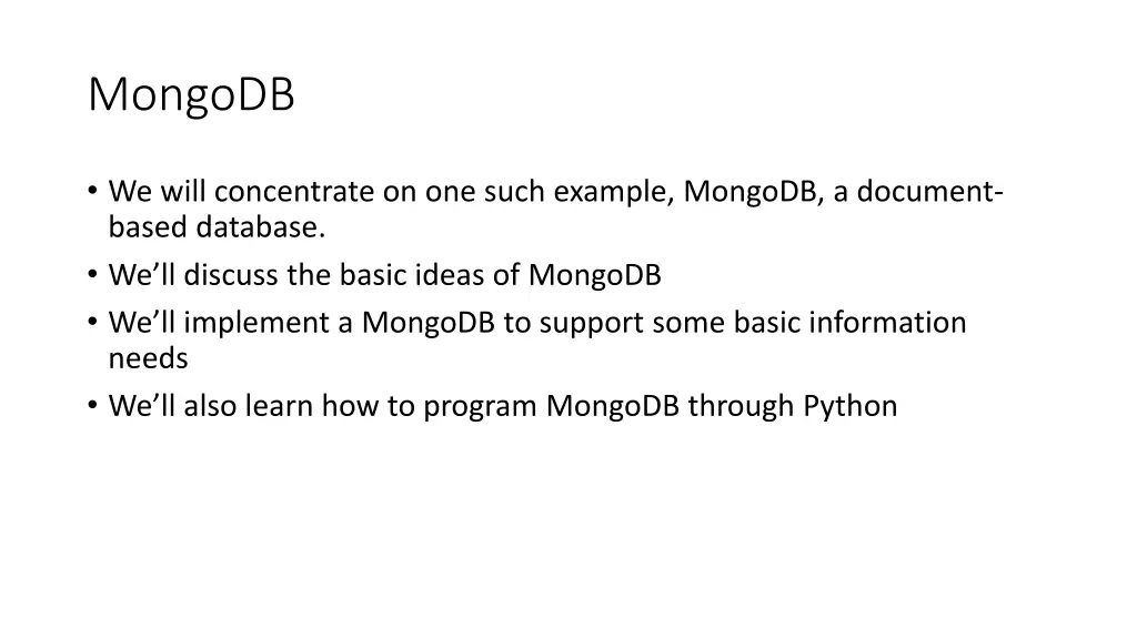 mongodb