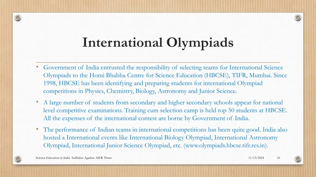 international olympiads