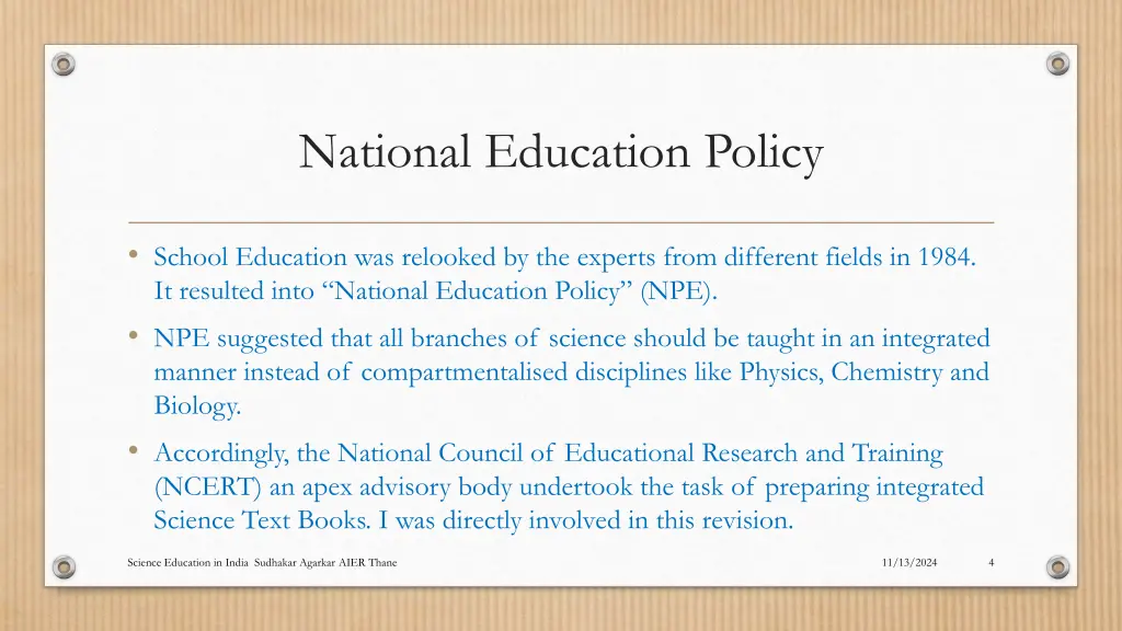 national education policy