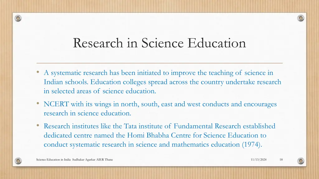 research in science education