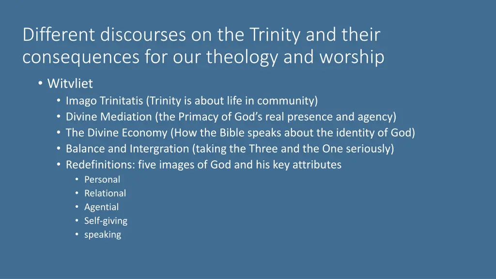 different discourses on the trinity and their 1