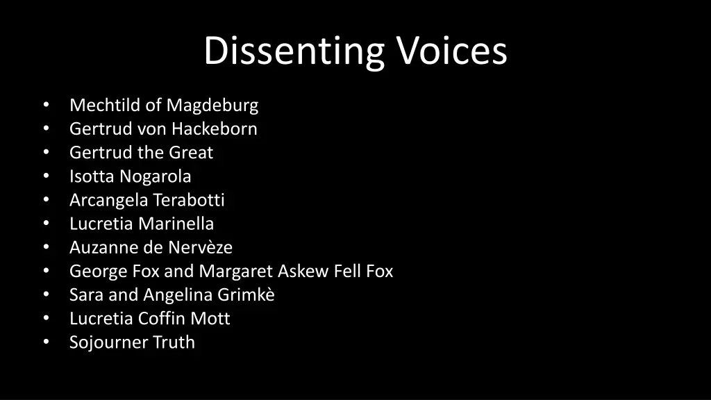 dissenting voices 3