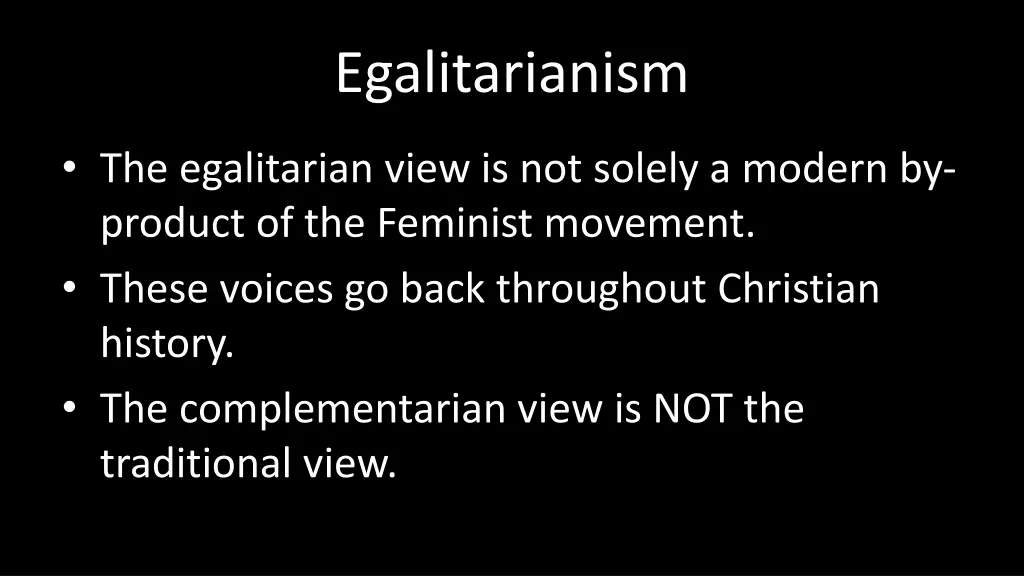 egalitarianism 1