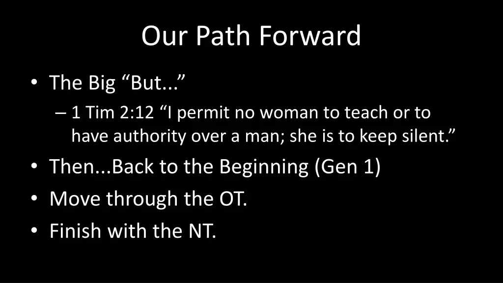 our path forward