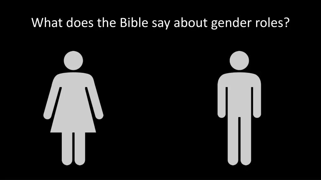 what does the bible say about gender roles