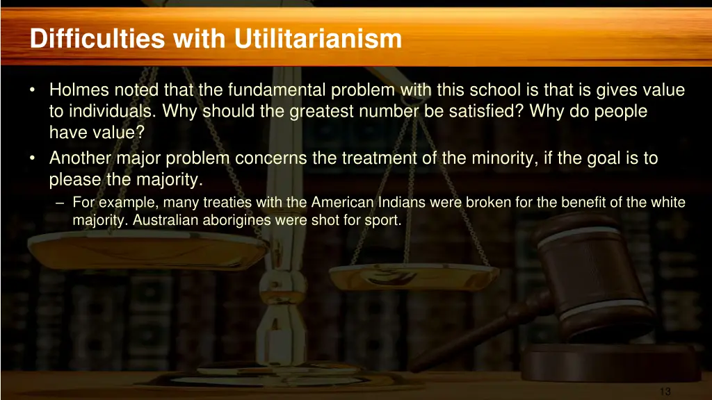 difficulties with utilitarianism