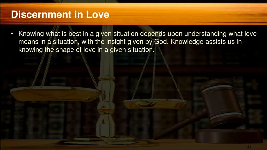 discernment in love