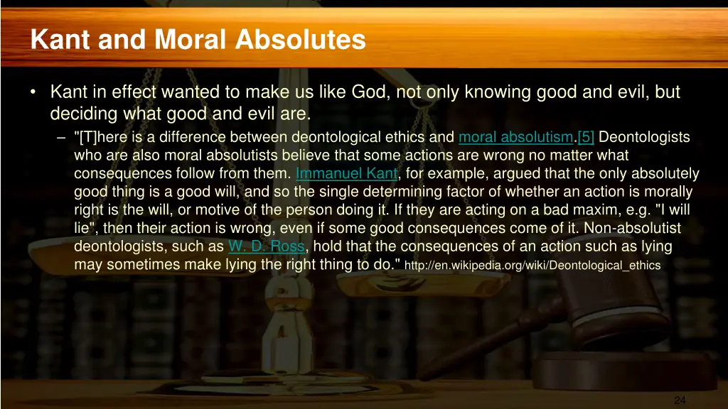 kant and moral absolutes