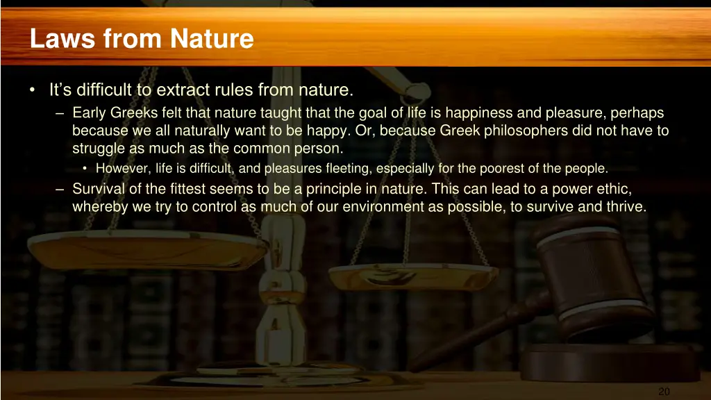 laws from nature