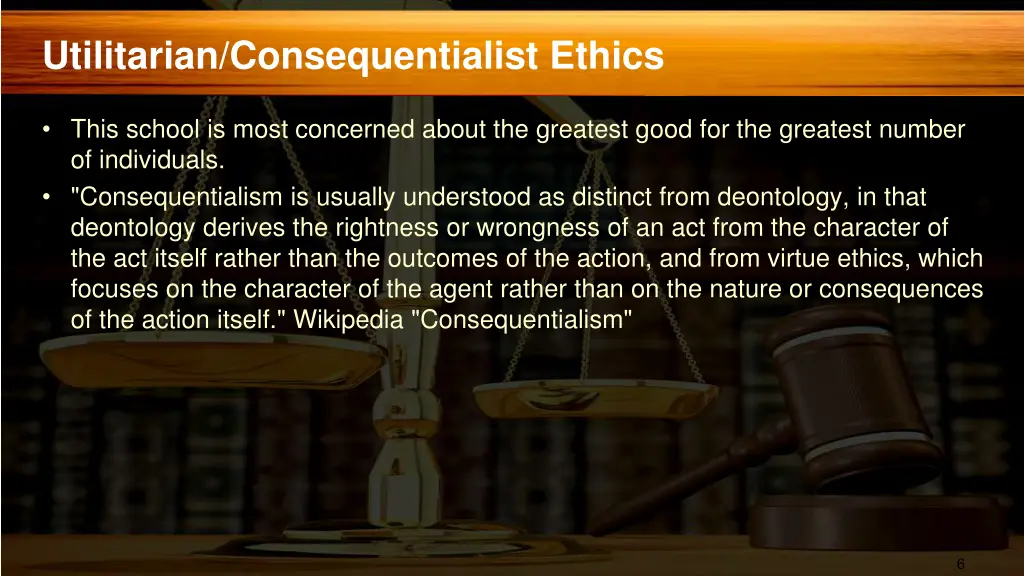 utilitarian consequentialist ethics