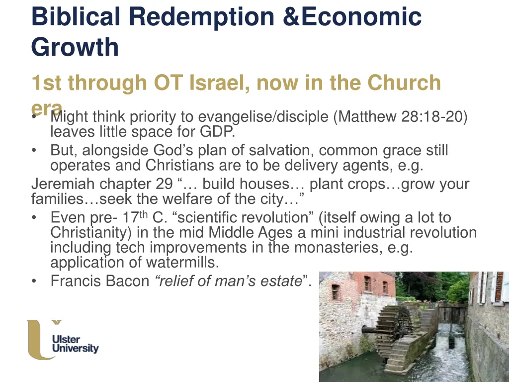 biblical redemption economic growth 1st through