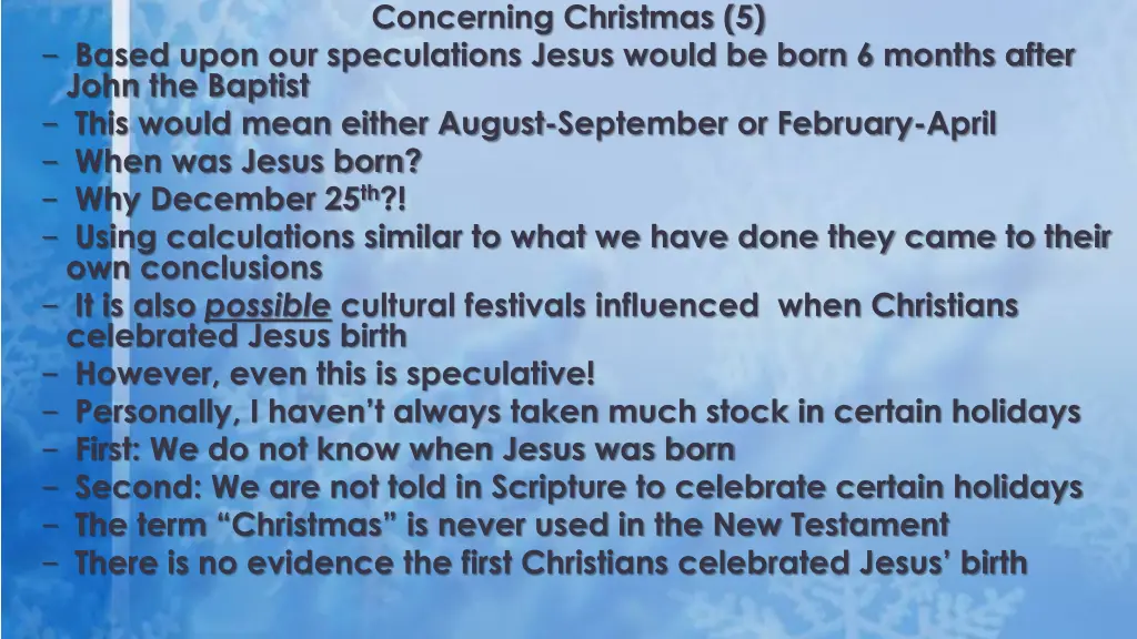 concerning christmas 5