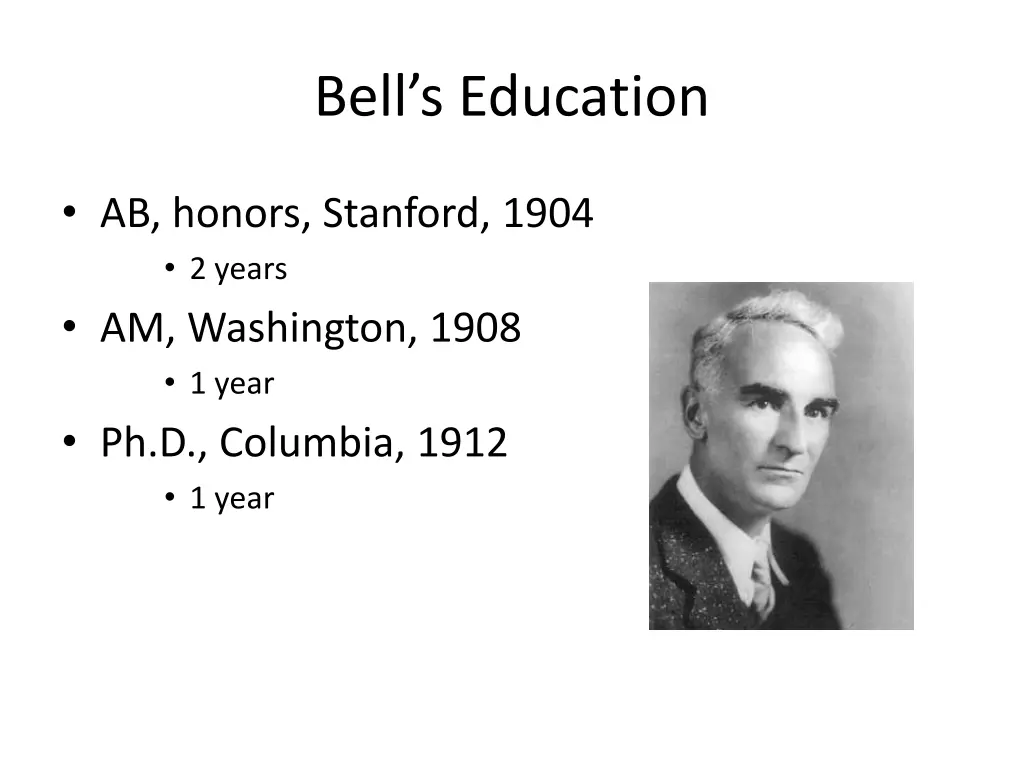 bell s education