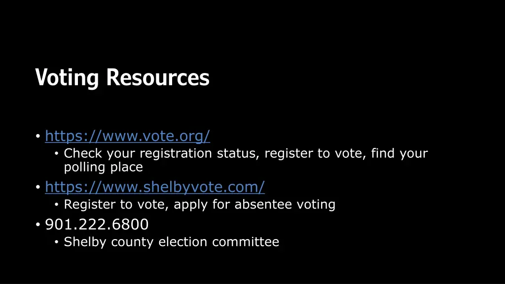 voting resources