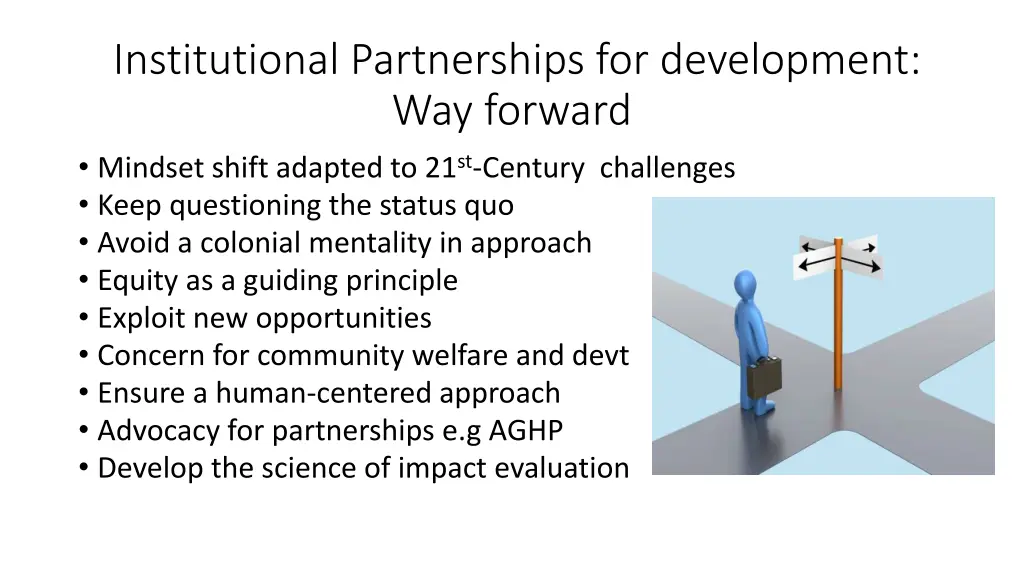 institutional partnerships for development