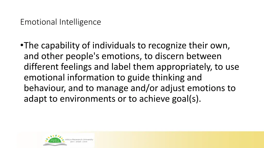 emotional intelligence