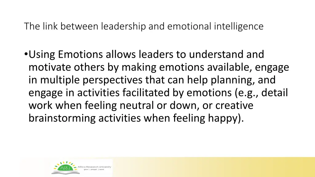 the link between leadership and emotional