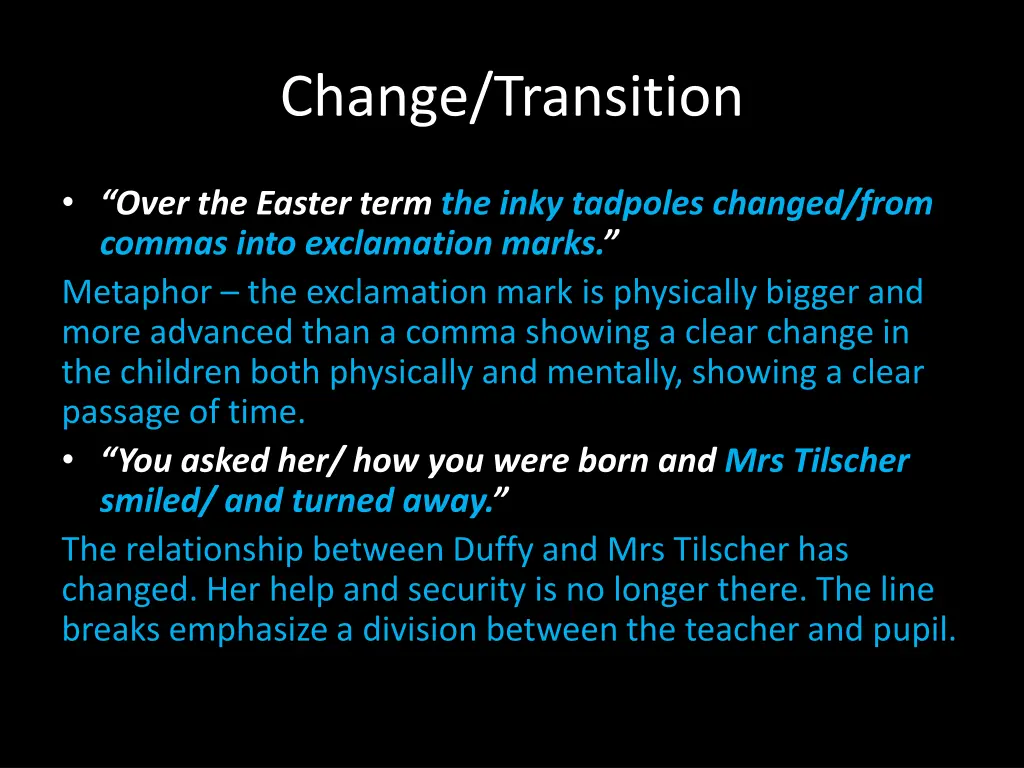 change transition