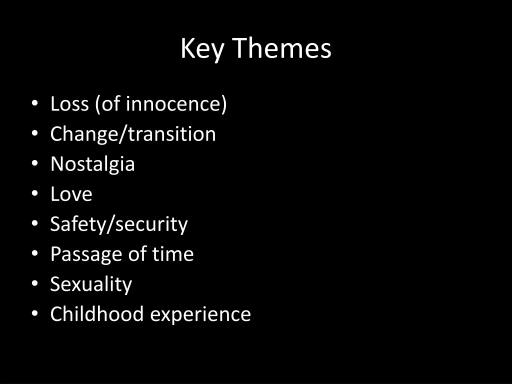 key themes