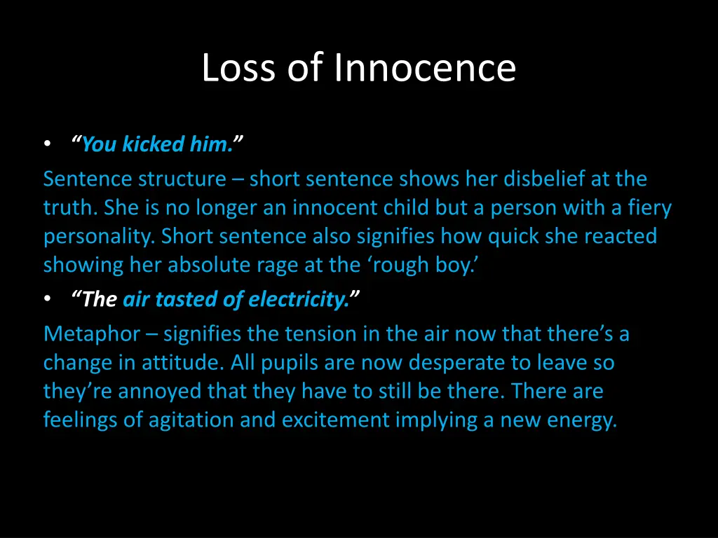 loss of innocence