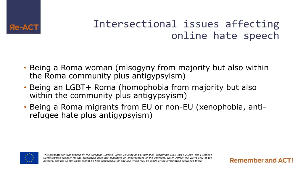 intersectional issues affecting online hate speech