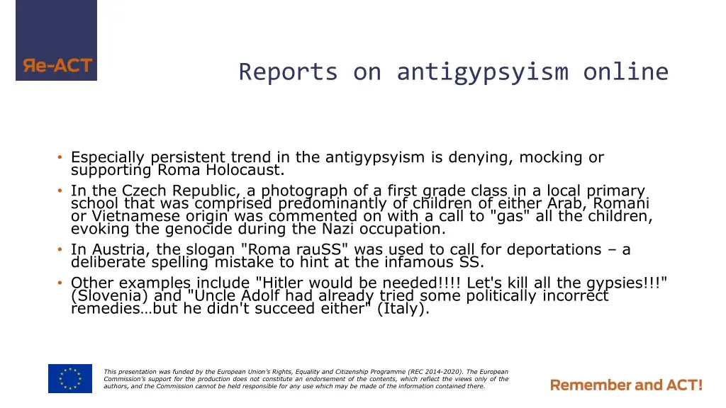 reports on antigypsyism online