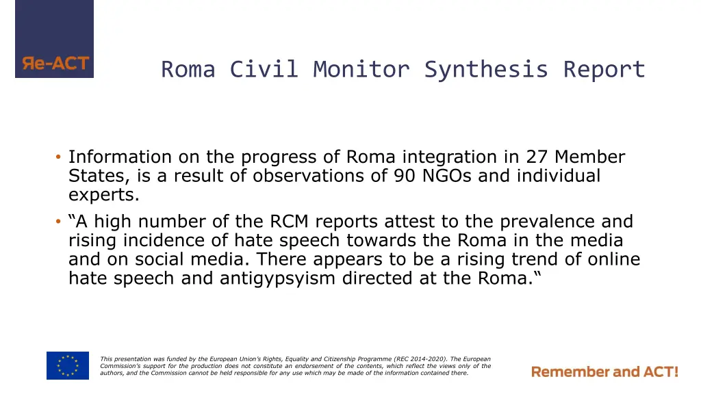 roma civil monitor synthesis report