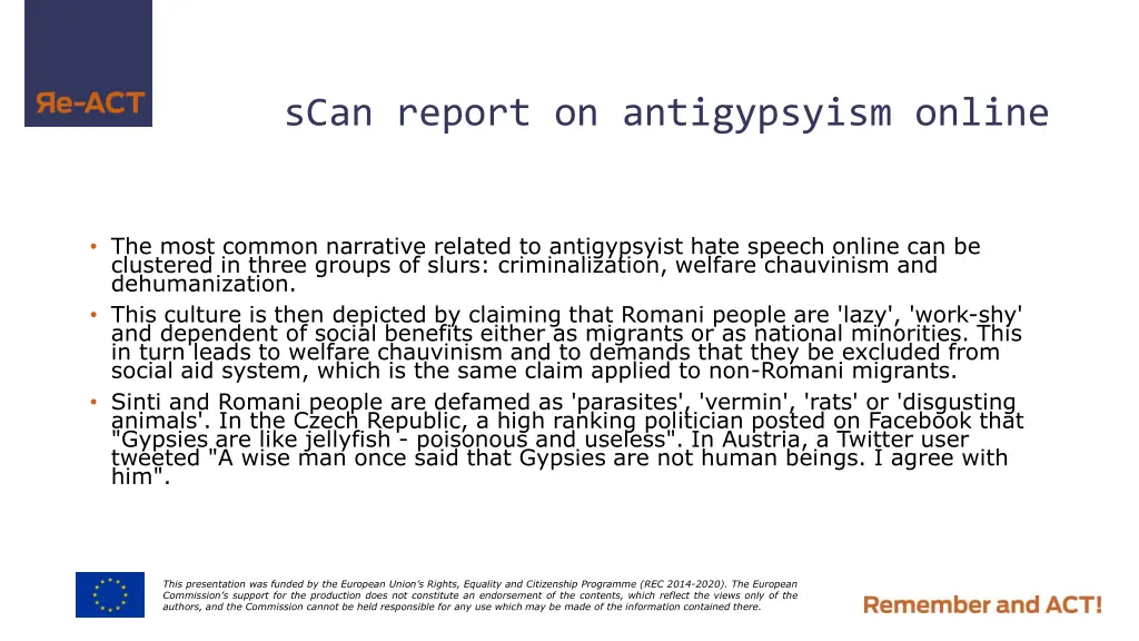 scan report on antigypsyism online