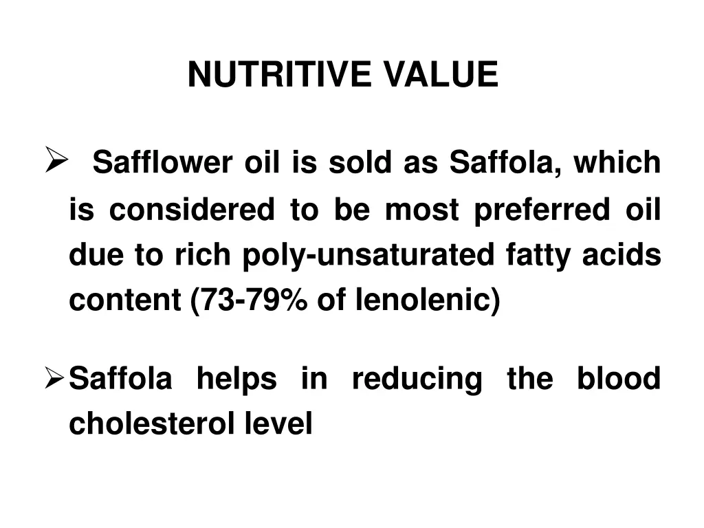 nutritive value