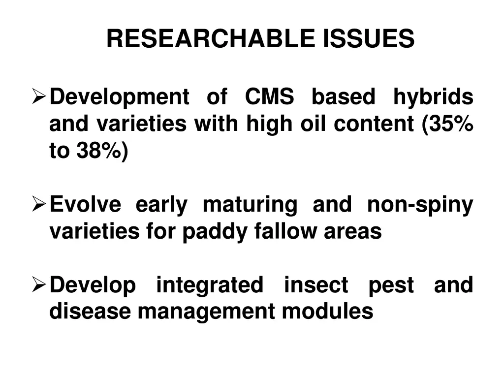 researchable issues