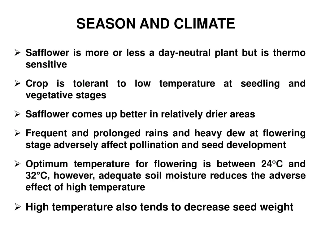 season and climate